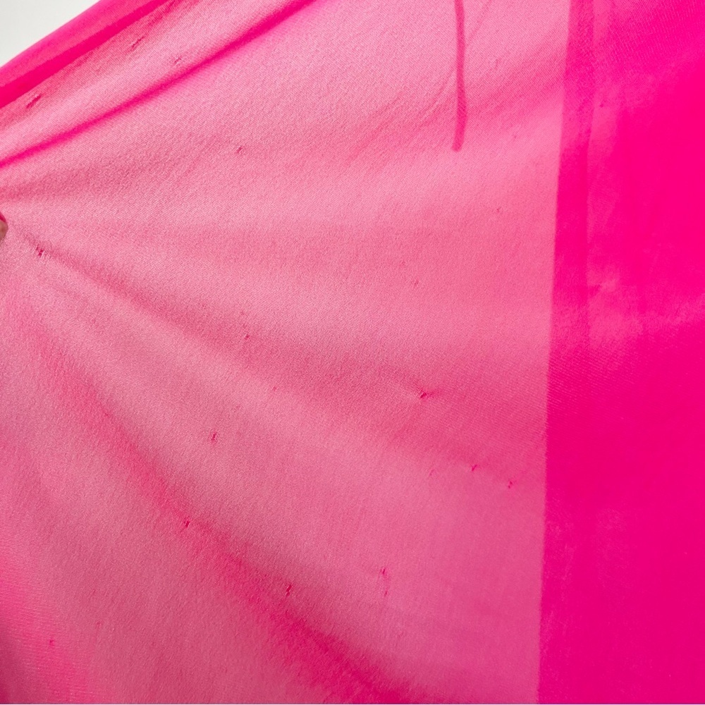 Vintage 70s AP Alepin Montreal hot pink sheer nylon long caftan maxi robe S - Picture 17 of 17